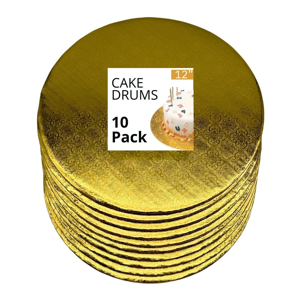 12" Gold Cake Drum 1/4" Thickness