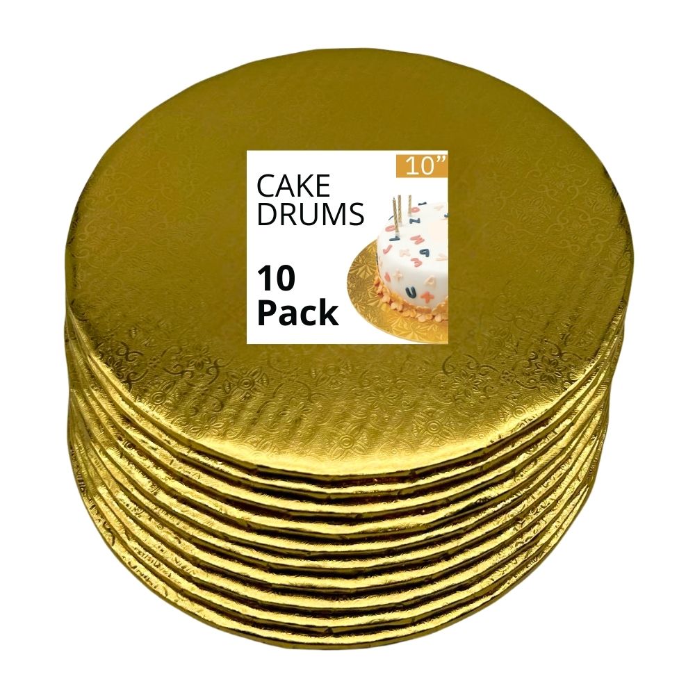 10" Gold Cake Drum 1/4" Thickness