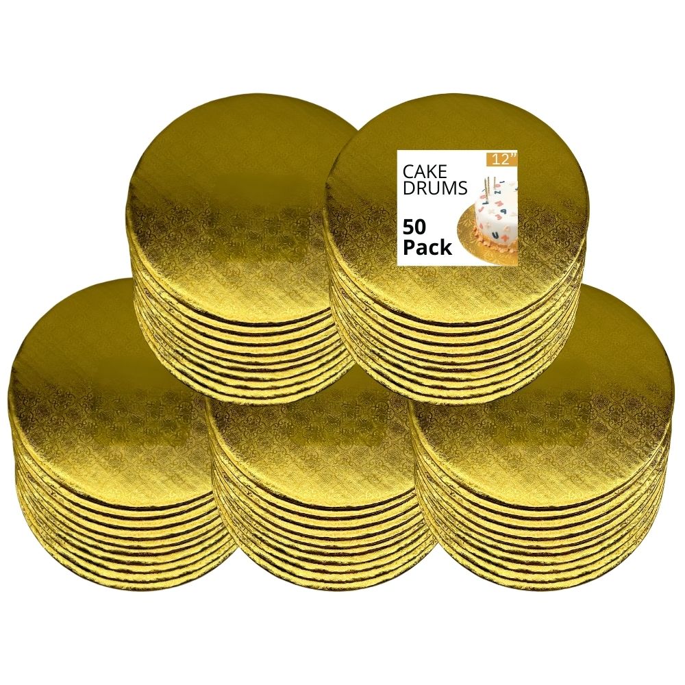 12" Gold Cake Drum 1/4" Thickness