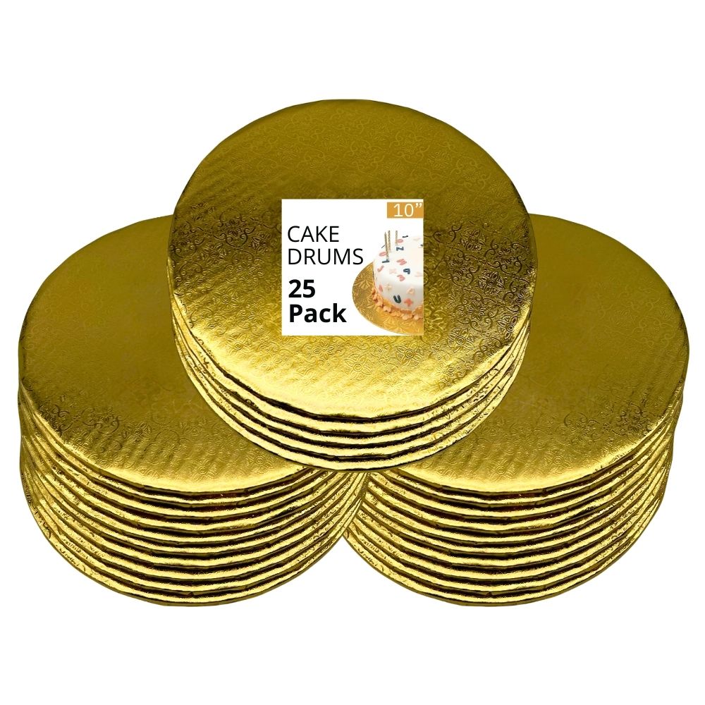 10" Gold Cake Drum 1/4" Thickness