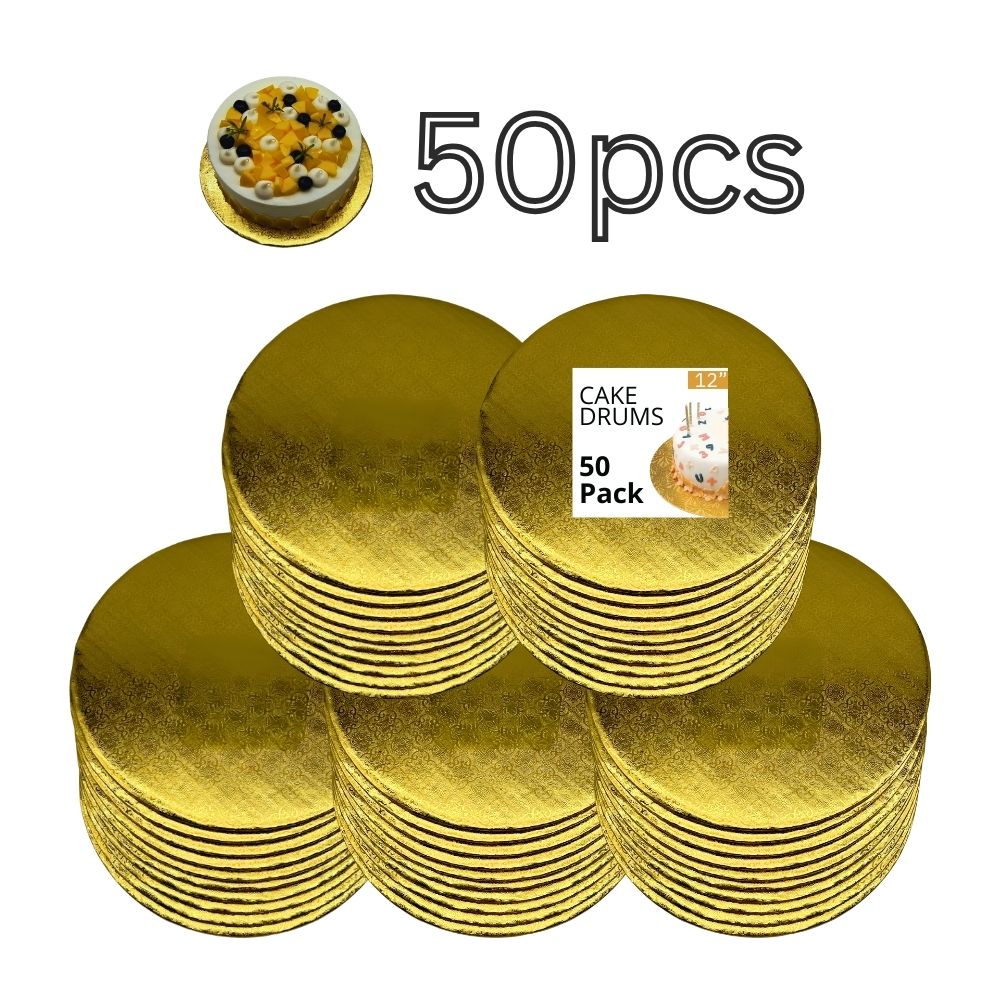 12" Gold Cake Drum 1/4" Thickness