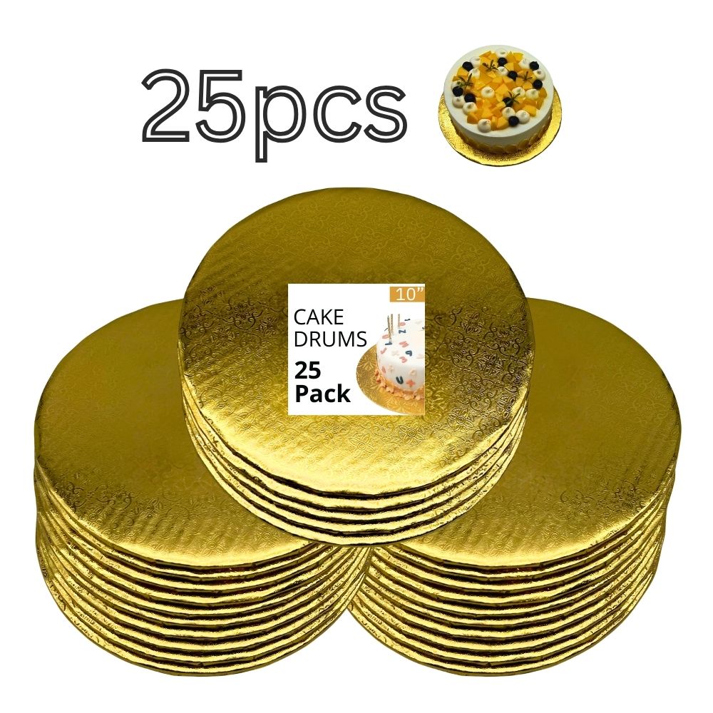 10" Gold Cake Drum 1/4" Thickness