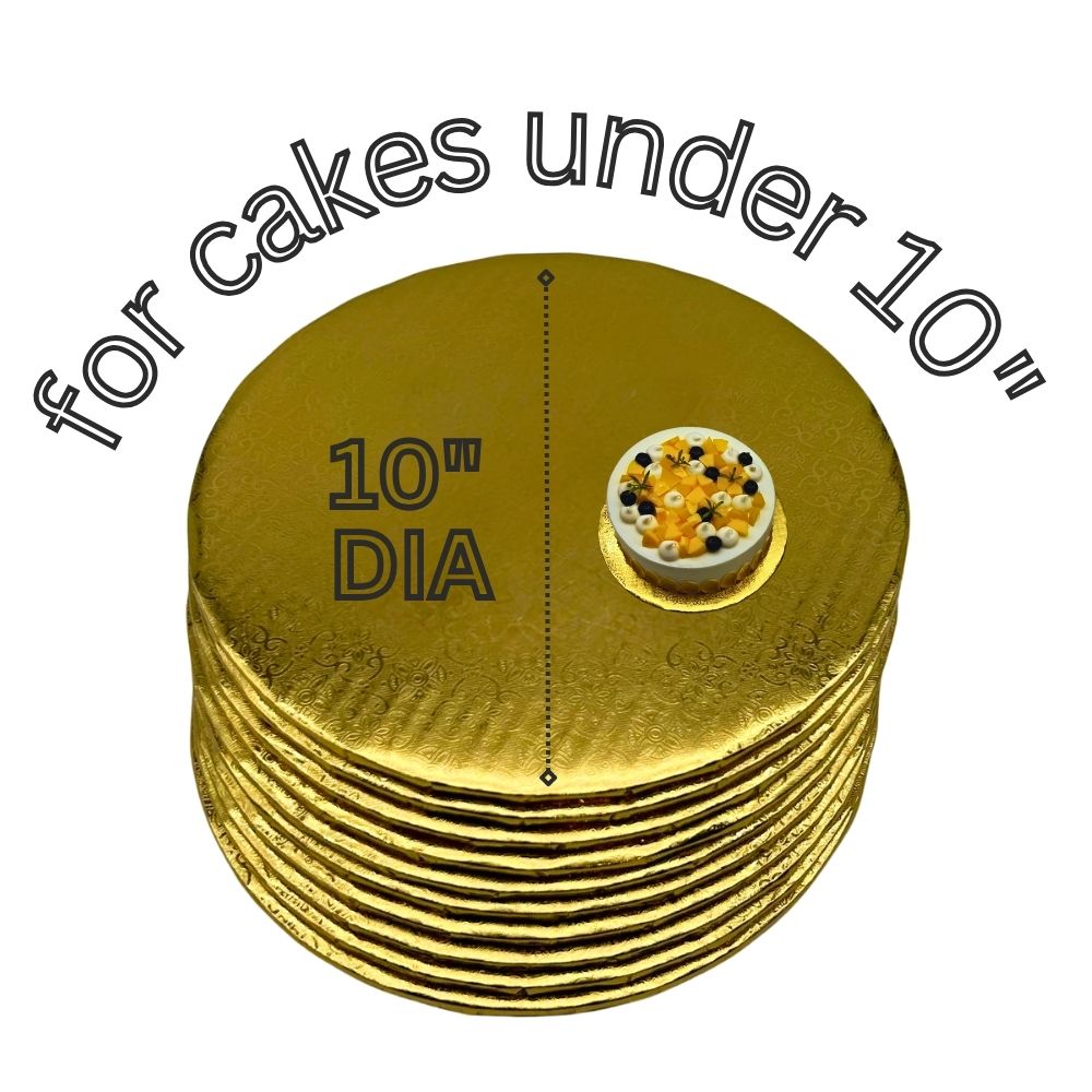 10" Gold Cake Drum 1/4" Thickness