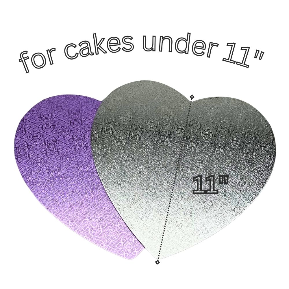 11" Heart Shape Double Side Cake Board