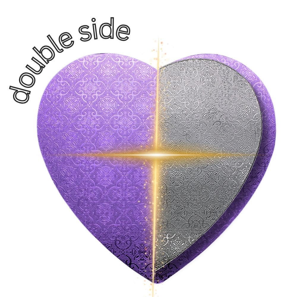 11" Heart Shape Double Side Cake Board