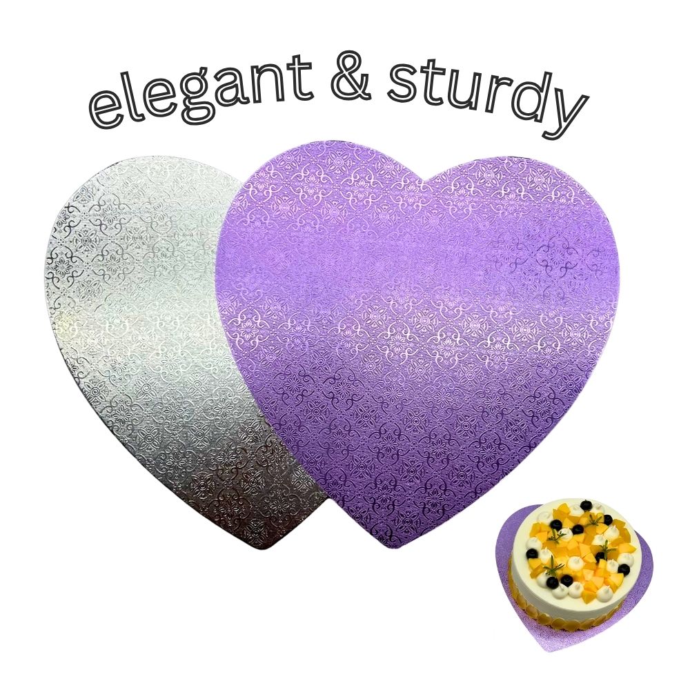 11" Heart Shape Double Side Cake Board