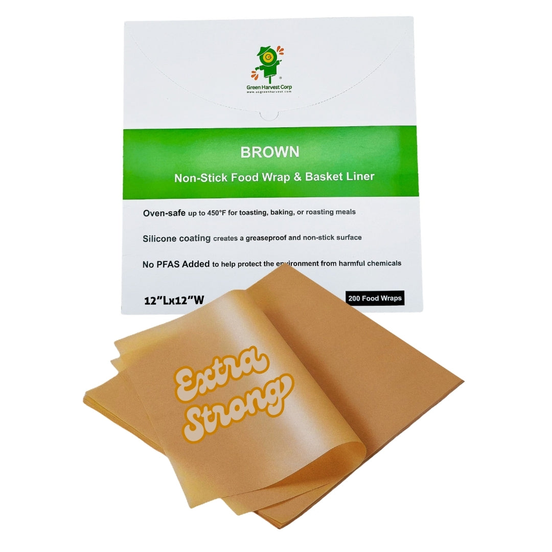 12"x12" Brown Baking Paper (200 sheets)